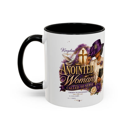 Anointed Woman Coffee Mug — Faithful, Called to Serve Accent Mug (11/15oz)
