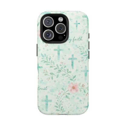 Walk By Faith Phone Case | Christian floral iPhone Case
