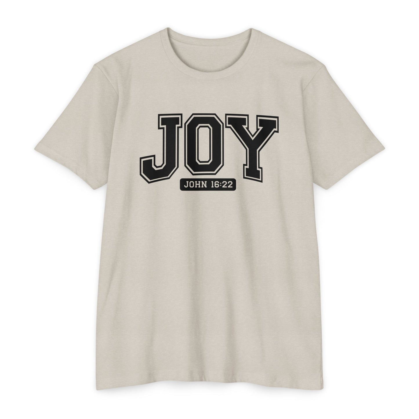Joy T-Shirt – Christian Scripture John 16:22 College-Style Tee