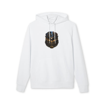 Eagle Shield Graphic Hoodie — 'You Never Walk Alone' Patriotic Bird Pullover