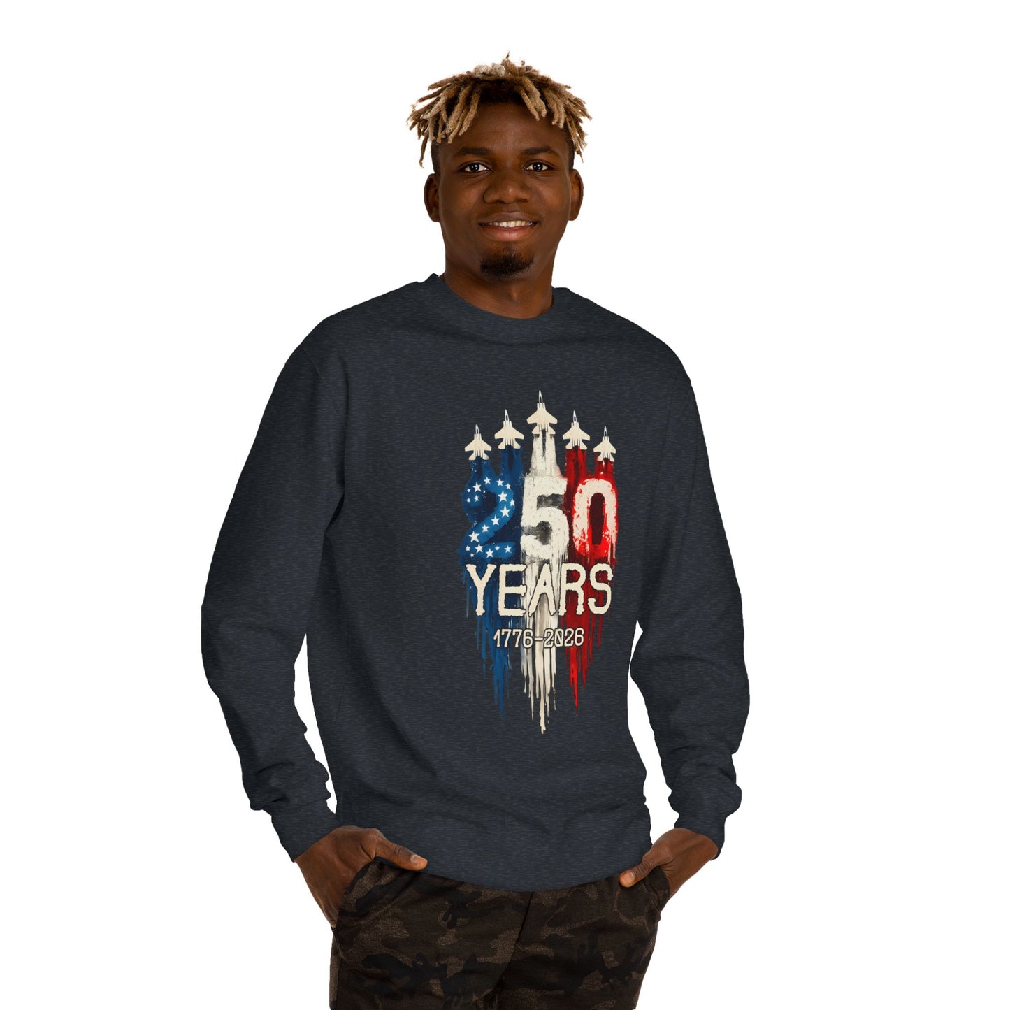 50 Years Anniversary Sweatshirt — Patriotic USA Flag Design (1971–2021)