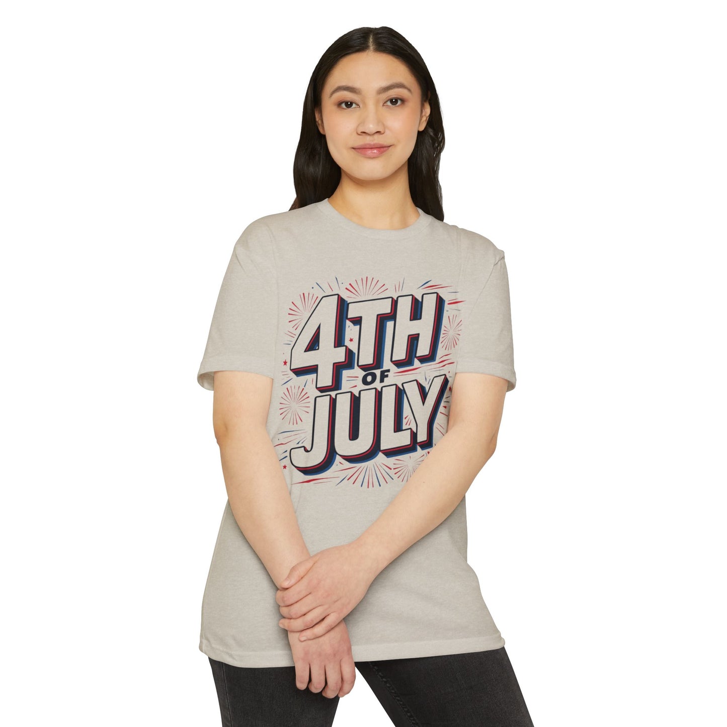 4th of July Graphic T-Shirt — Patriotic Fireworks Tee