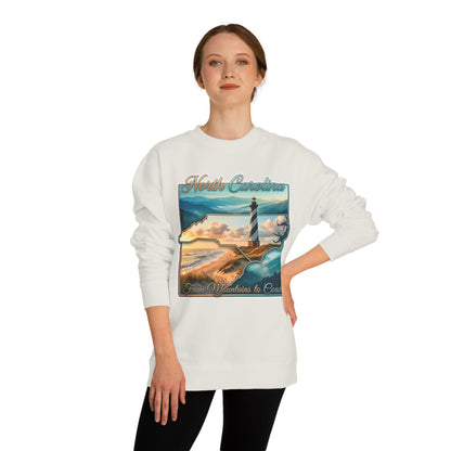 North Carolina Lighthouse Sweatshirt — From Mountains to Coast Scenic Crewneck