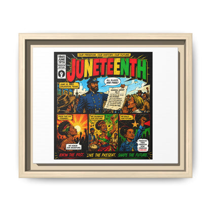Juneteenth Comic Art Canvas - Framed Matte Wall Decor