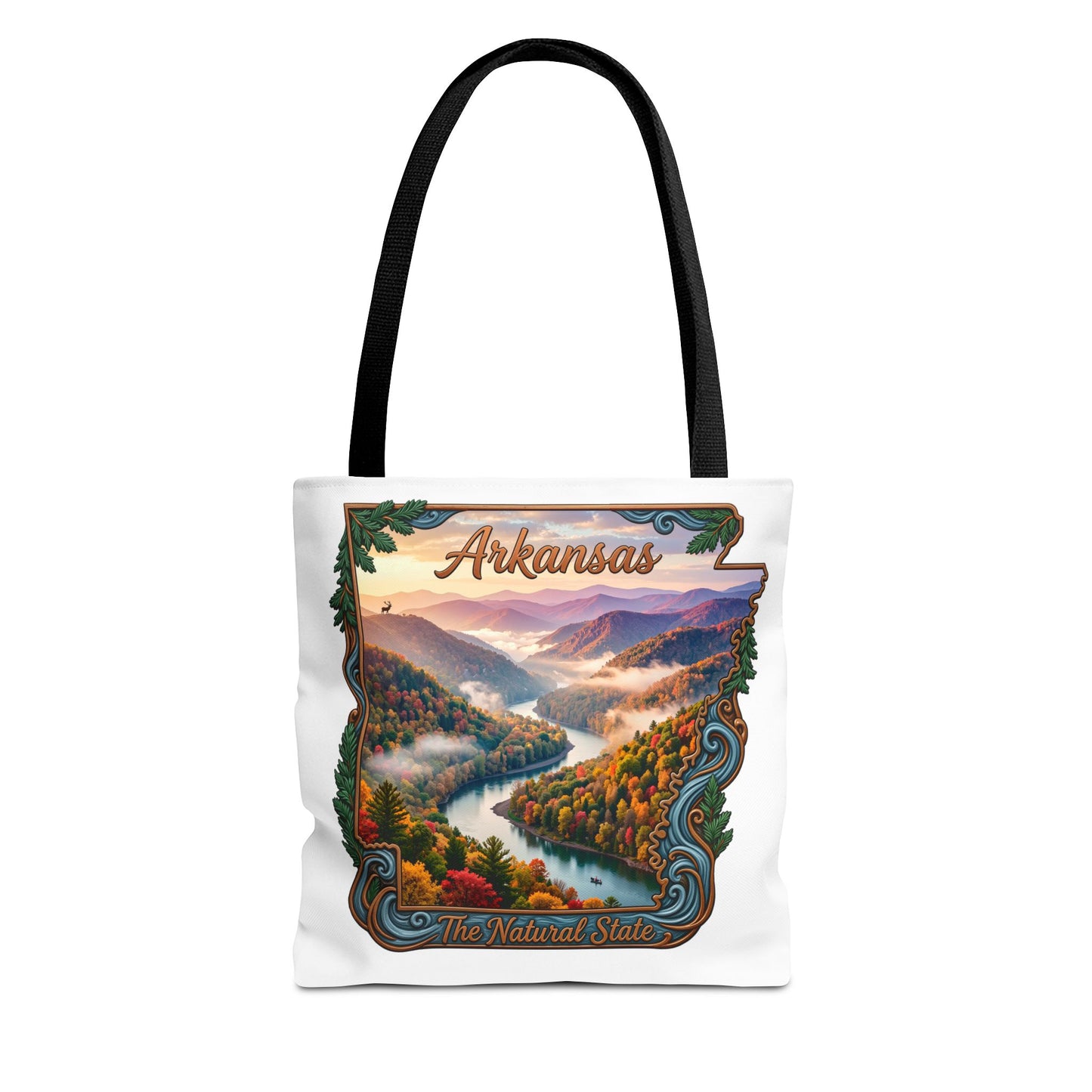 Arkansas Scenic Tote Bag - 'The Natural State' River Valley Landscape