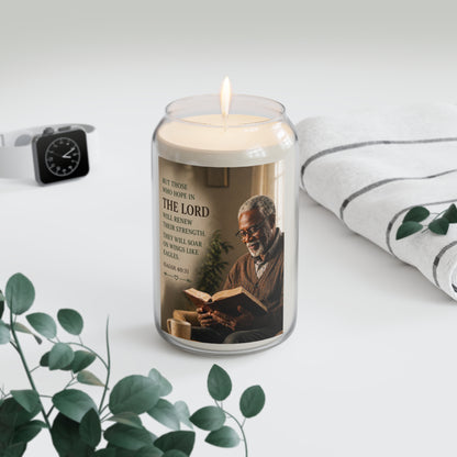 Faith Verse Soy Candle — Isaiah 40:31 Inspirational Scented Candle (13.75oz)