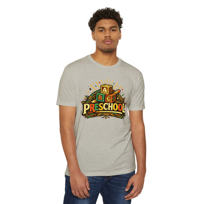 Preschool T-Shirt – Retro ABC Blocks Graphic Tee for Teachers & Kids