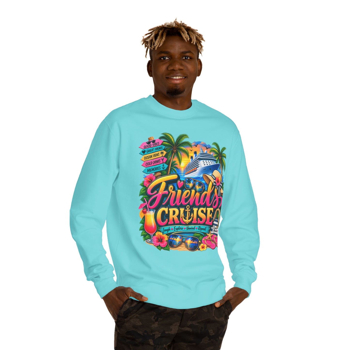 Friends' Cruise Sweatshirt — Tropical Vacation Crewneck