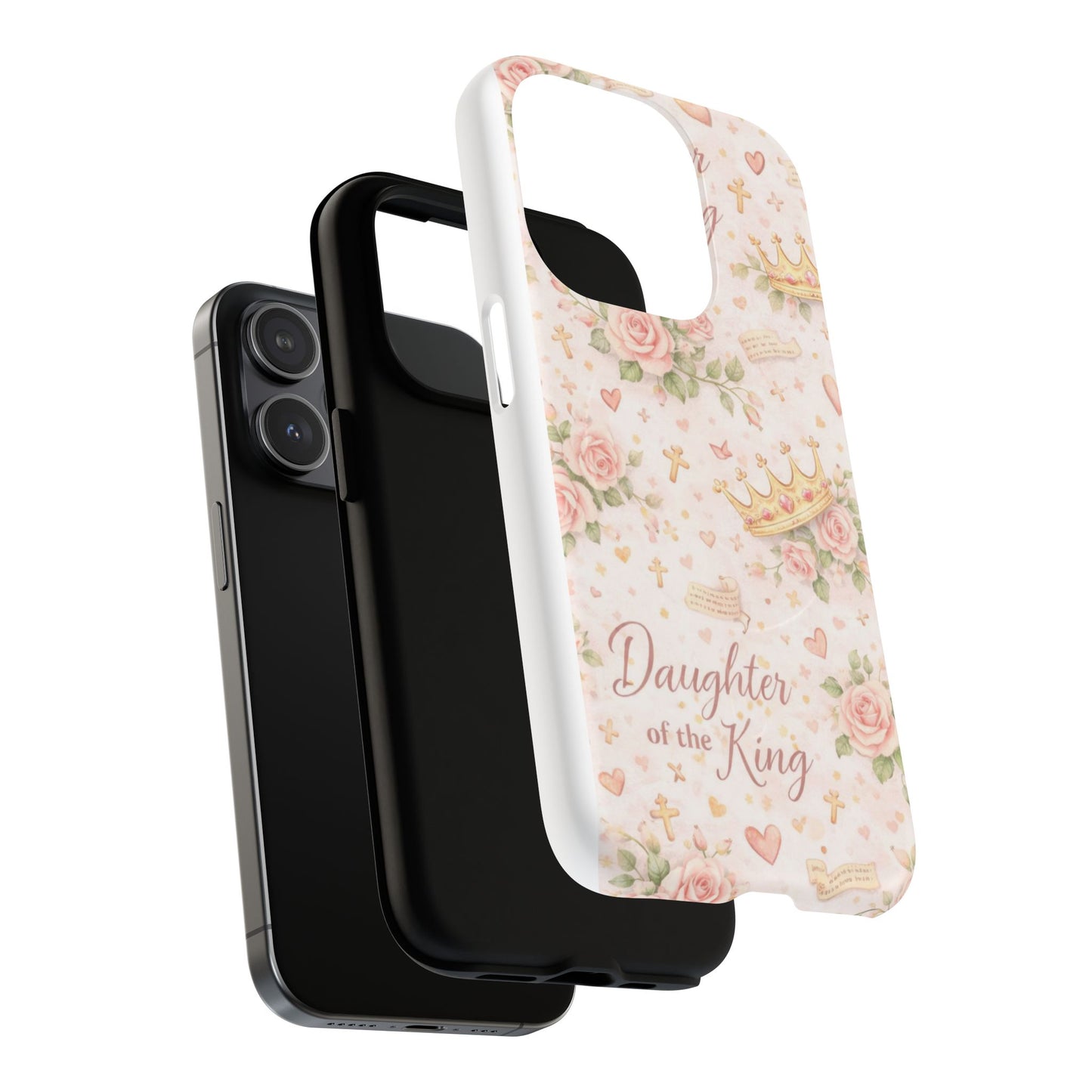 Daughter of the King Floral Phone Case — Tough Magnetic Protective Cover