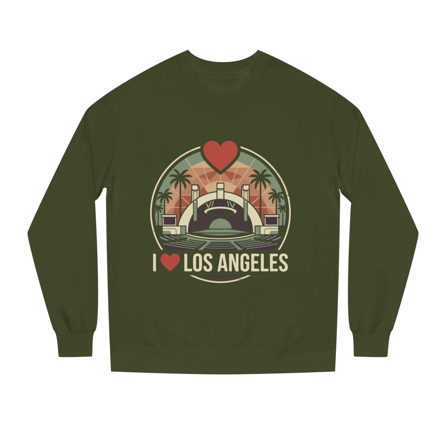 Los Angeles Crewneck Sweatshirt – I  Los Angeles Retro Cityscape