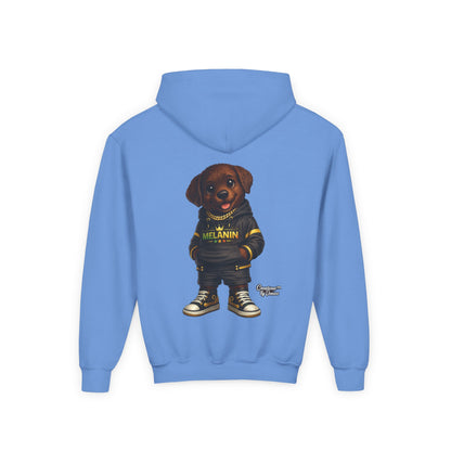 Youth Melanin Pup Hoodie – Cute Rottweiler Cartoon Sweatshirt