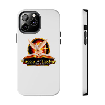 Wisdom and Theology Tough Phone Case — Christian Dove & Cross Design