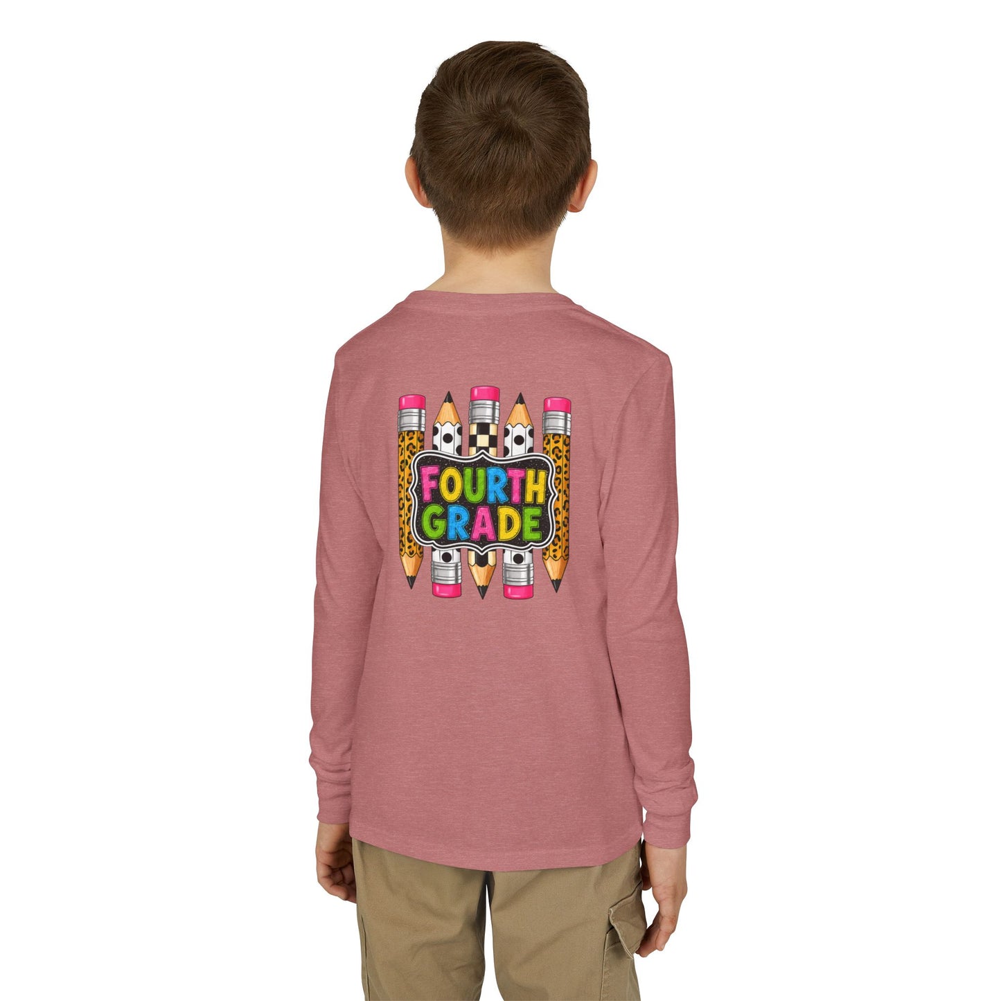 Fourth Grade Pencils Youth Long Sleeve Tee