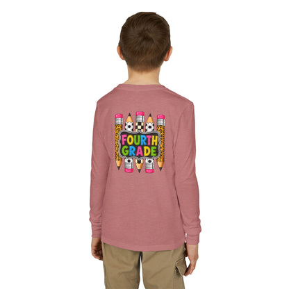Fourth Grade Pencils Youth Long Sleeve Tee