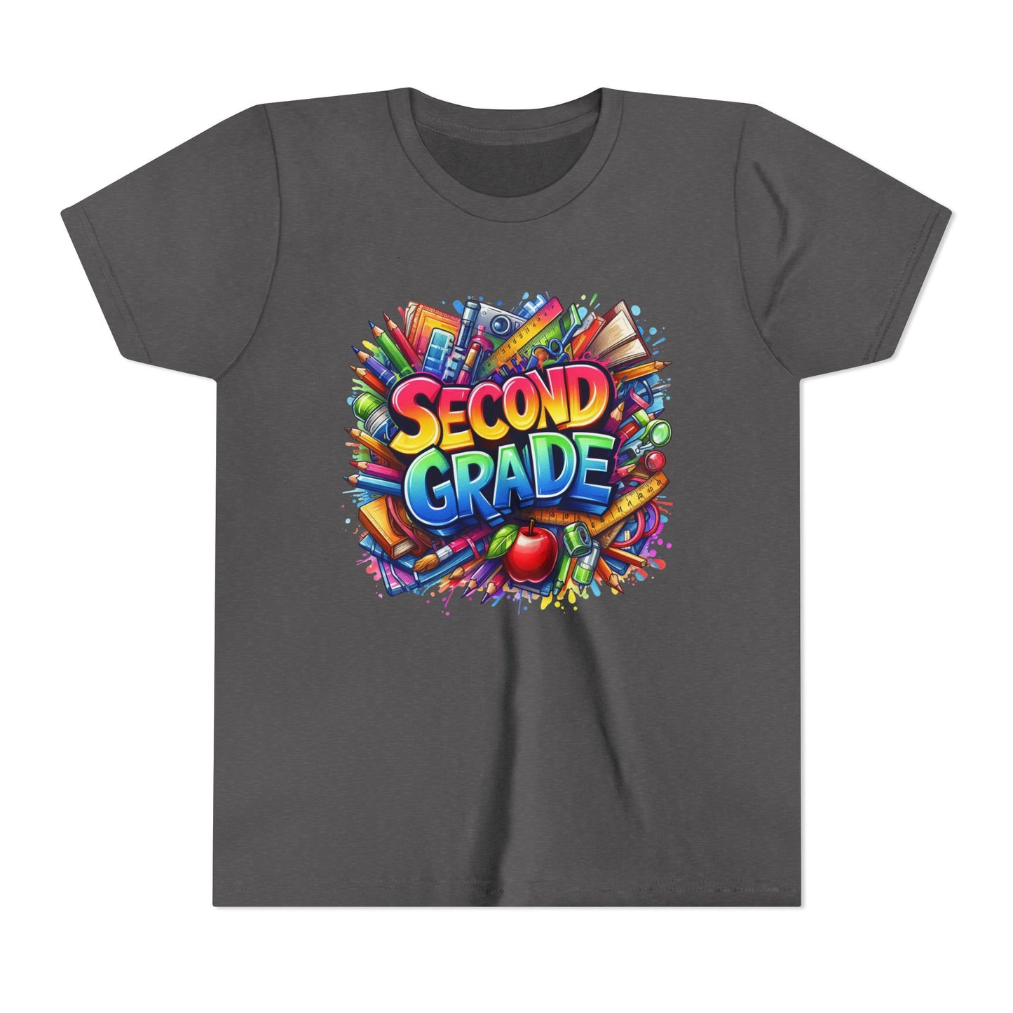 Second Grade Youth Tee — Colorful Back-to-School Kids T-Shirt