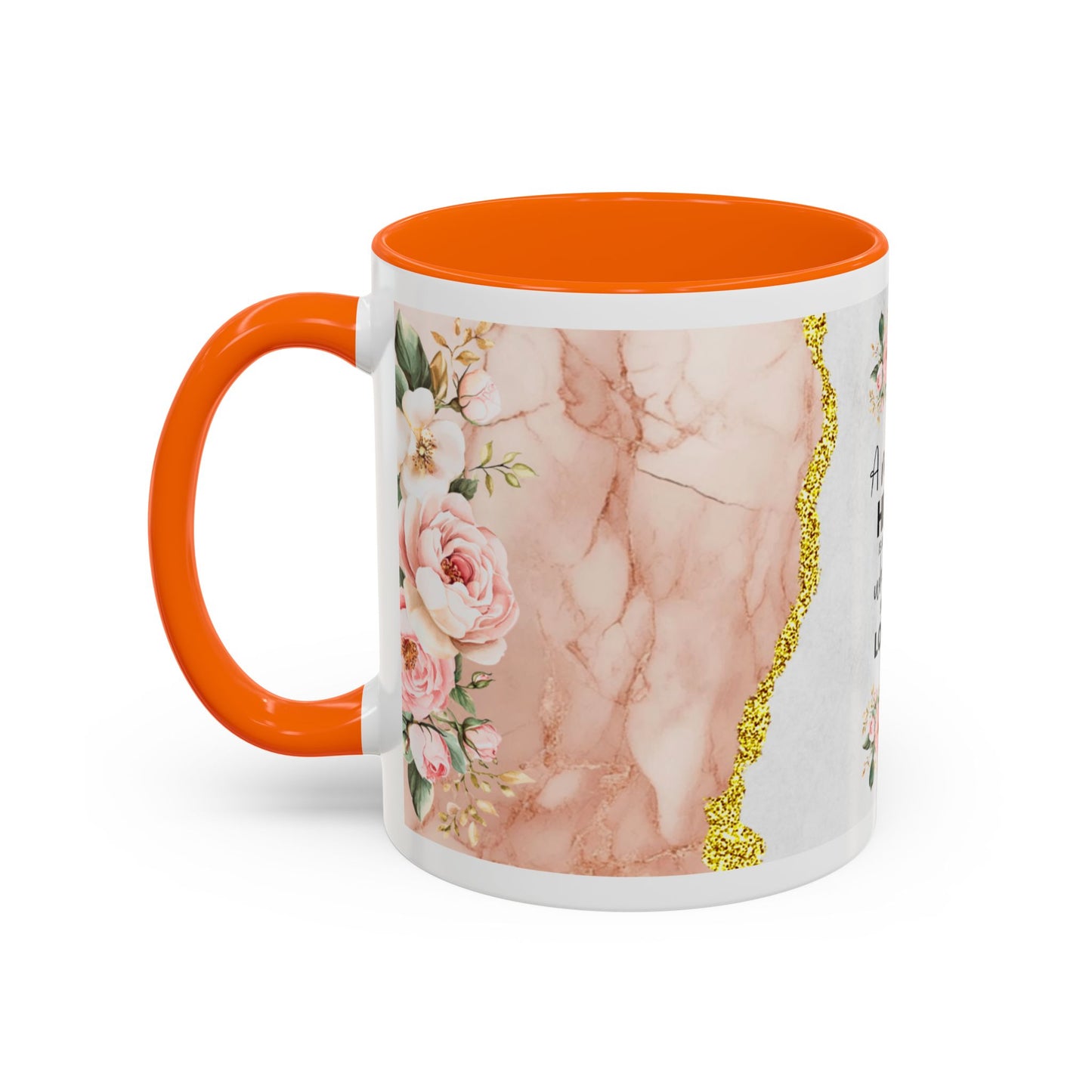 Mother's Heart Floral Accent Coffee Mug – “A Mother's Heart…Where Love Speaks the Loudest” (11/15oz)