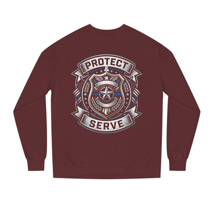 Protect & Serve Sweatshirt — Police Badge Crewneck