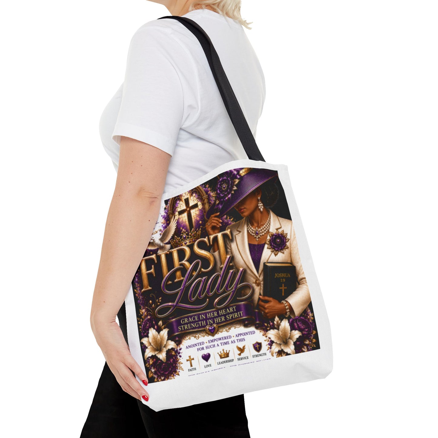 First Lady Christian Tote Bag – Faithful Grace Inspirational Church Purse