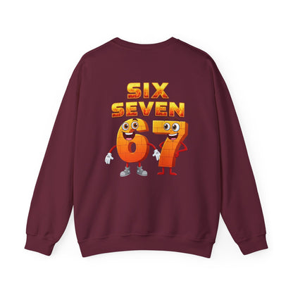 Six Seven 67 Cartoon Graphic Sweatshirt
