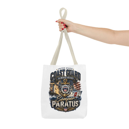 Coast Guard Semper Paratus Tote Bag – U.S. Coast Guard Patriotic Beach & Everyday Carry