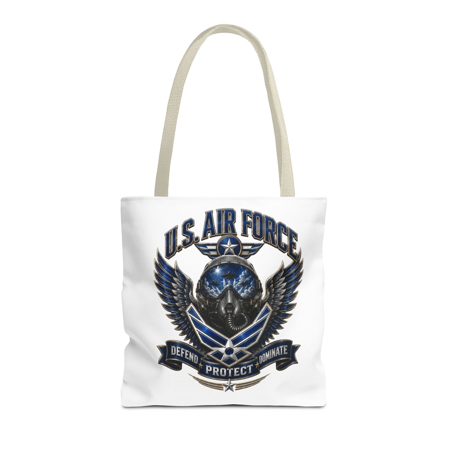 U.S. Air Force Emblem Tote Bag — Military Wings & Skull Design