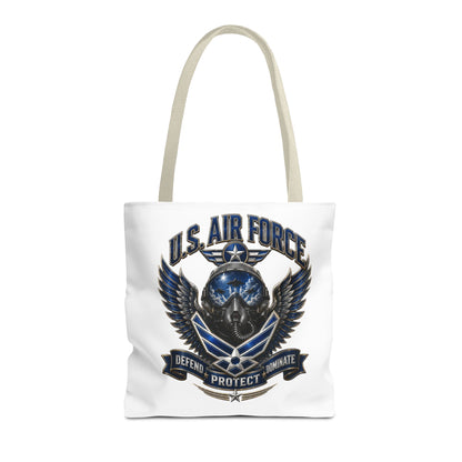 U.S. Air Force Emblem Tote Bag — Military Wings & Skull Design