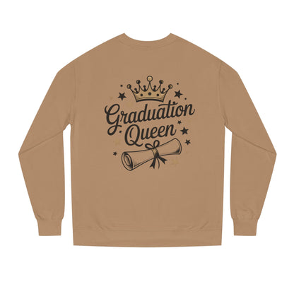 Graduation Queen Crewneck Sweatshirt — Crown & Diploma Celebration Pullover