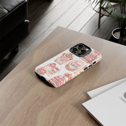 Christian Phone Case — Jesus Saves Floral Tough Case with 'God Is Within Her' & 'Trust God' Design