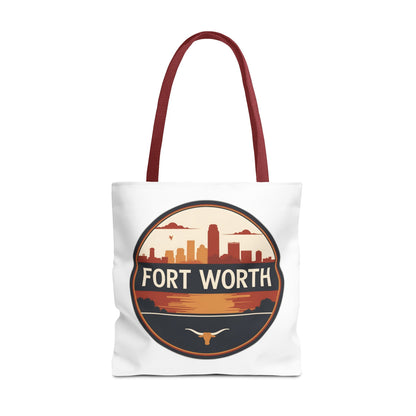Fort Worth Skyline Tote Bag — Vintage Texas Cityscape Tote