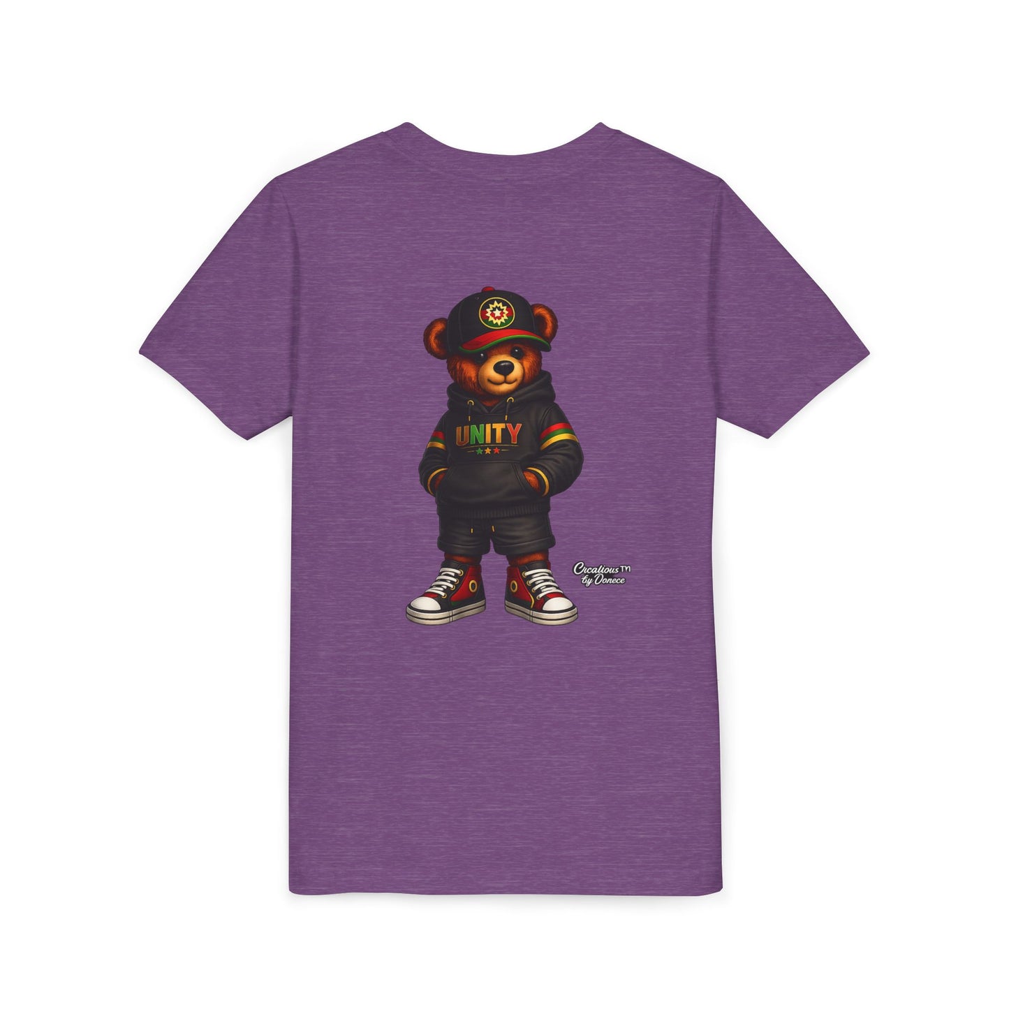 Youth T‑Shirt — Cool Bear Graphic Tee with 'UNITY' Hoodie Design