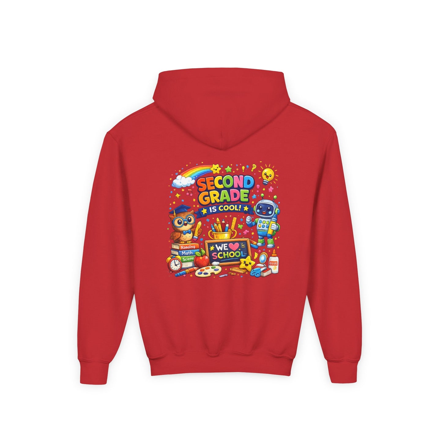 Second Grade Hoodie — 'Second Grade Is Cool' Kids Back-to-School Sweatshirt