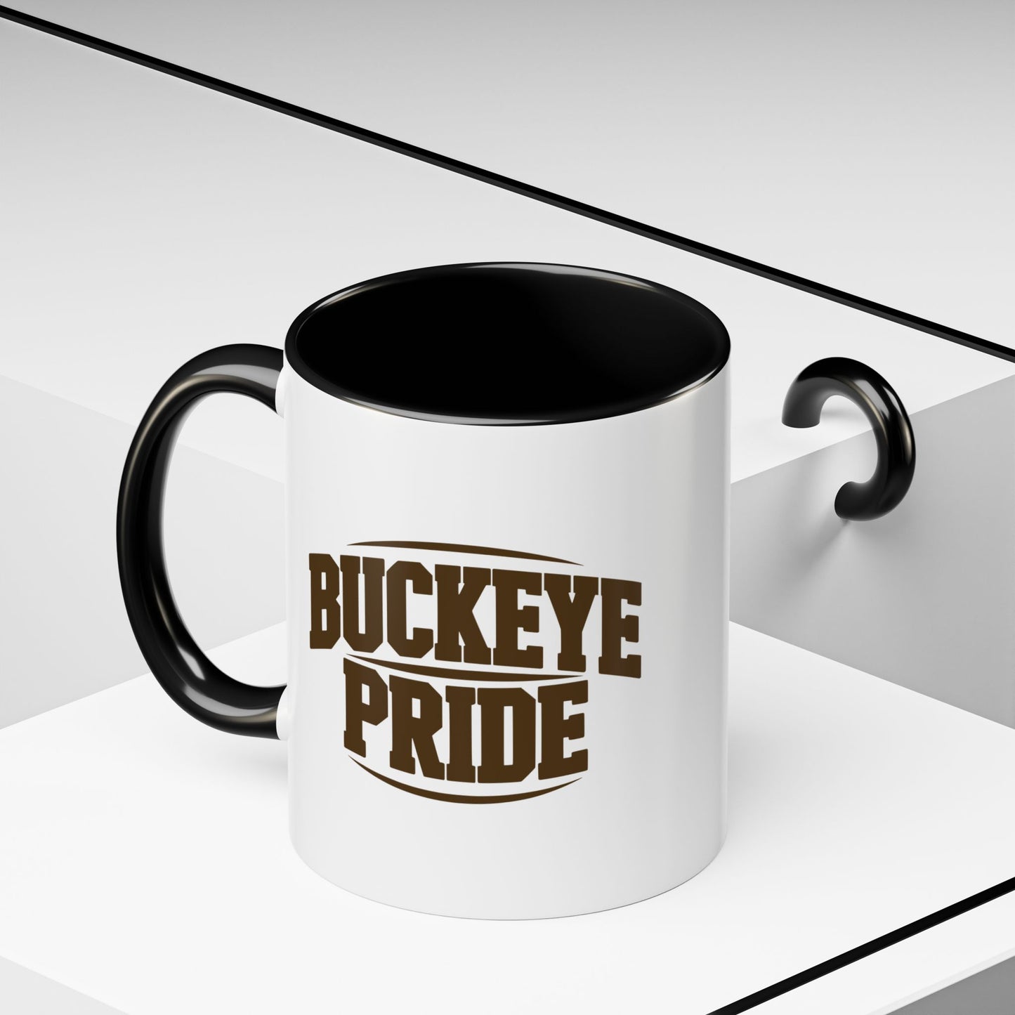 Buckeye Pride Accent Coffee Mug — School Spirit Ceramic Mug