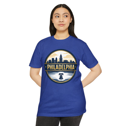 Philadelphia Skyline T-Shirt — City Skyline & Liberty Bell Graphic