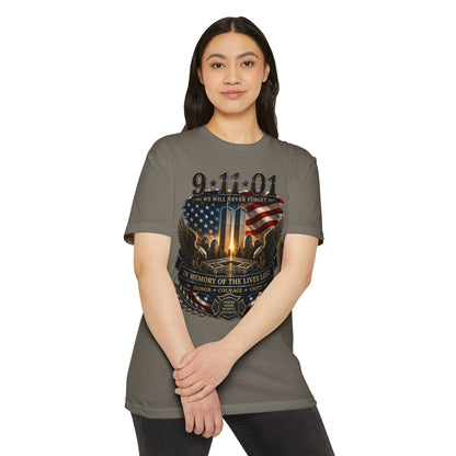 9/11 Memorial T-Shirt – "We Will Never Forget" Tribute Tee