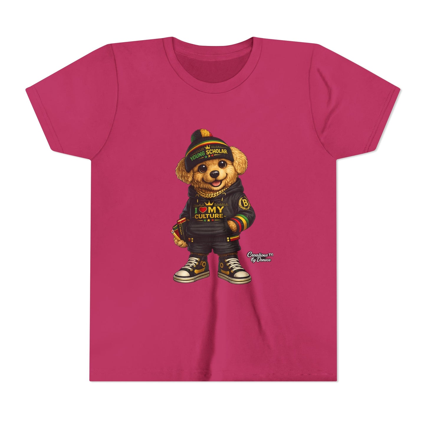 Youth Bear Graphic Tee – "I Love My Culture" Urban Streetwear