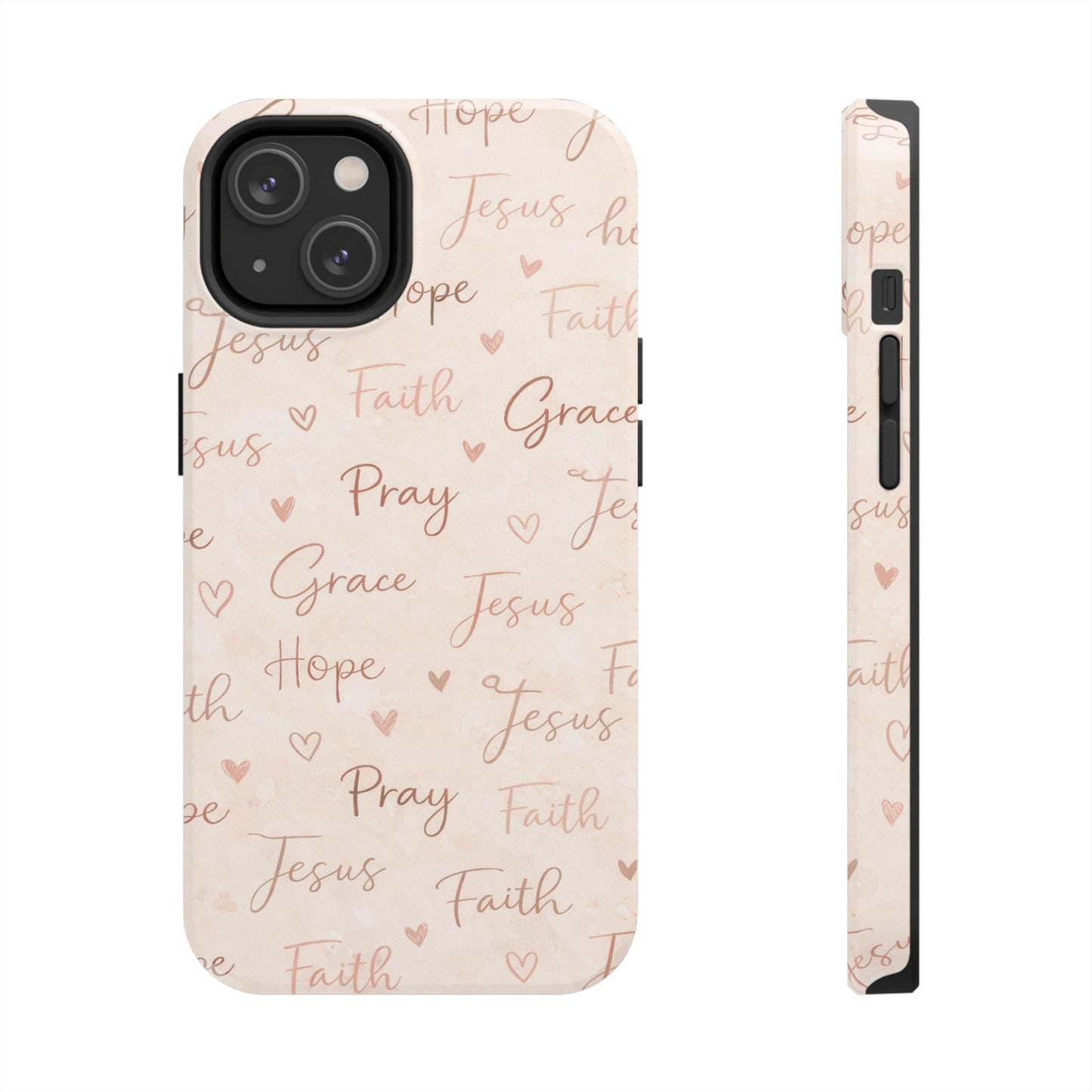 Pray Grace Hope Phone Case | Christian Floral iPhone Case