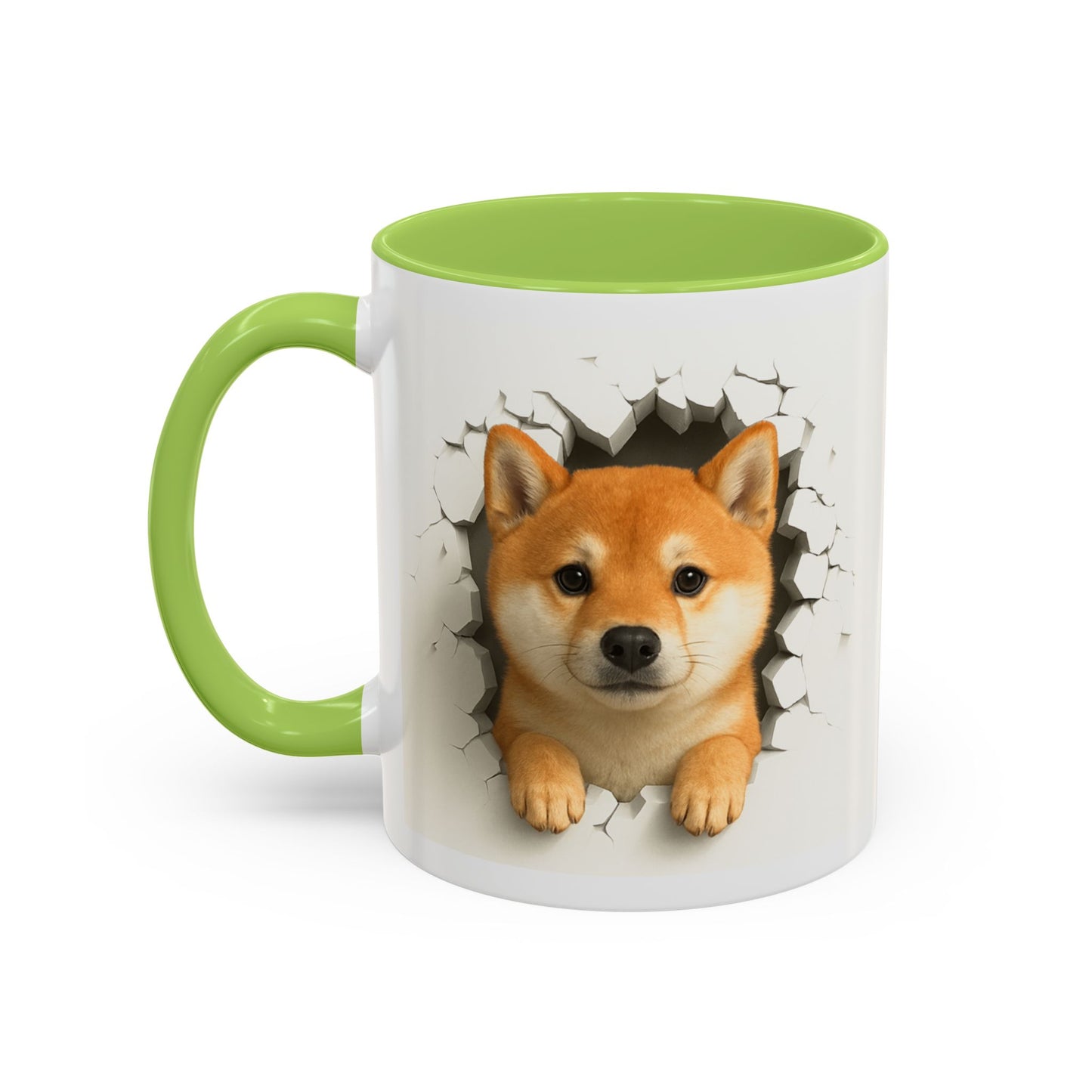 Shiba Inu Peeking Accent Coffee Mug – Cute Dog Lover Gift (11oz, 15oz)
