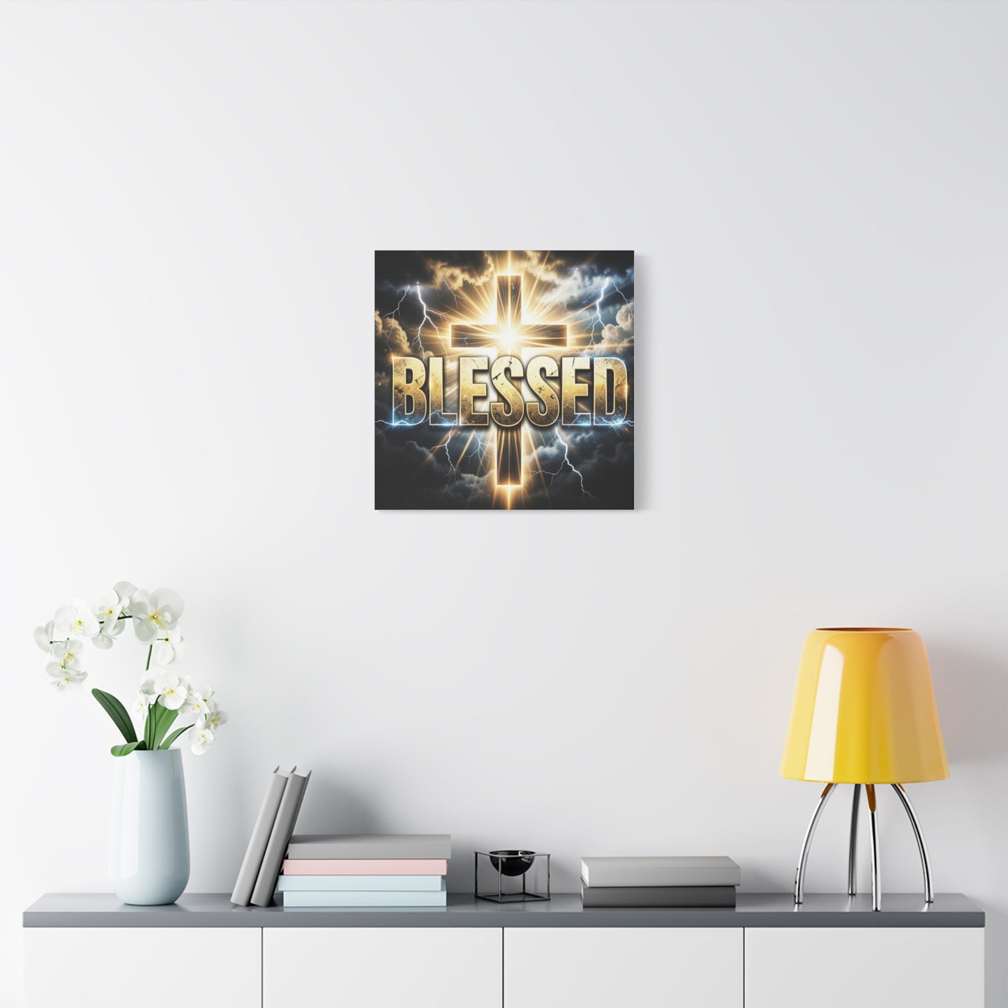 Blessed Cross Matte Canvas Wall Art