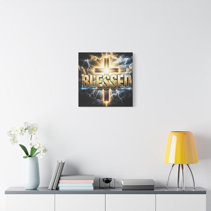 Blessed Cross Matte Canvas Wall Art