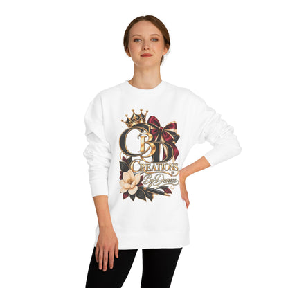 CB Creations Crown Logo Sweatshirt — Floral Ribbon Graphic Crewneck