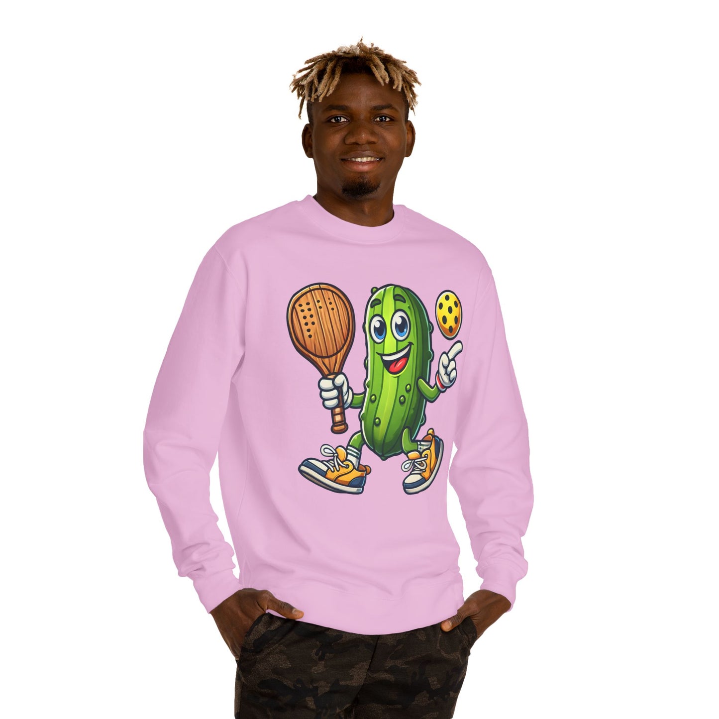 Pickle Pickleball Sweatshirt — Funny Pickle Playing Pickleball Crewneck