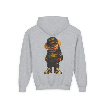 Youth Hoodie — Cool Bear 'Boss' Streetwear Design