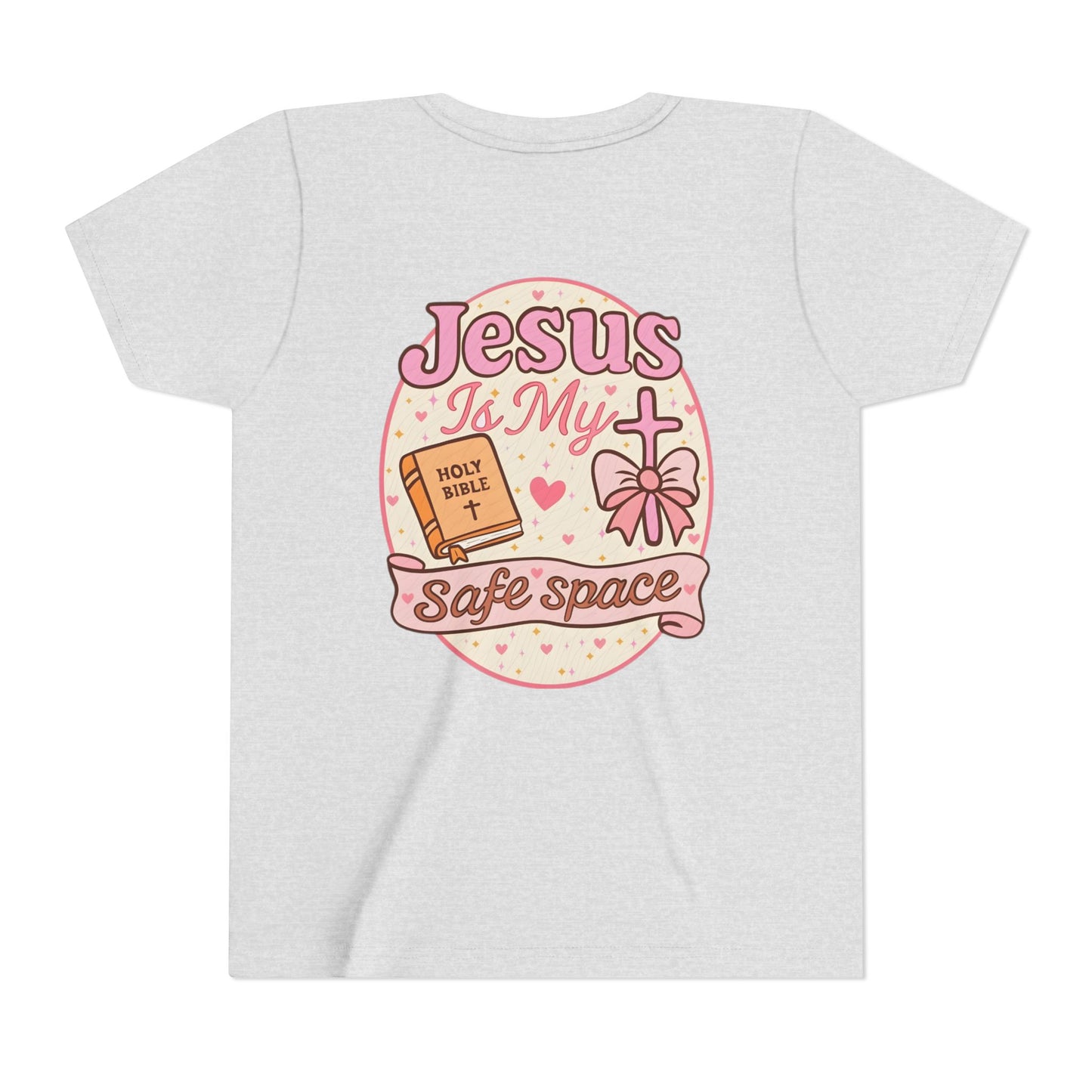 Youth Tee — "Jesus Is My Safe Space" Christian Kids T-Shirt