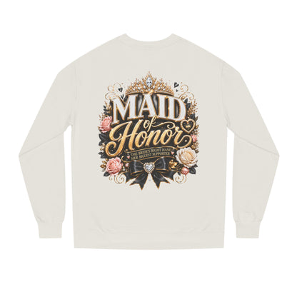 Maid of Honor Sweatshirt - Floral Crown Bridal Party Crewneck