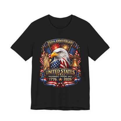 Independence 250th Eagle T-Shirt – United States 1776-2026 Centennial Graphic Tee