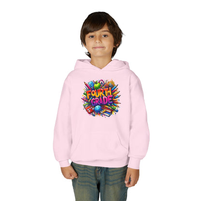 Fourth Grade Youth Hoodie — Colorful Back-to-School Kids Sweatshirt