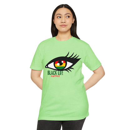 Black Life Matters Eye T-Shirt — Afrocentric RBG Pride Graphic Tee