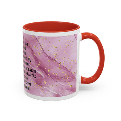 Mom Definition Accent Coffee Mug – Inspirational Pink Marble Mother’s Day Gift (11/15oz)