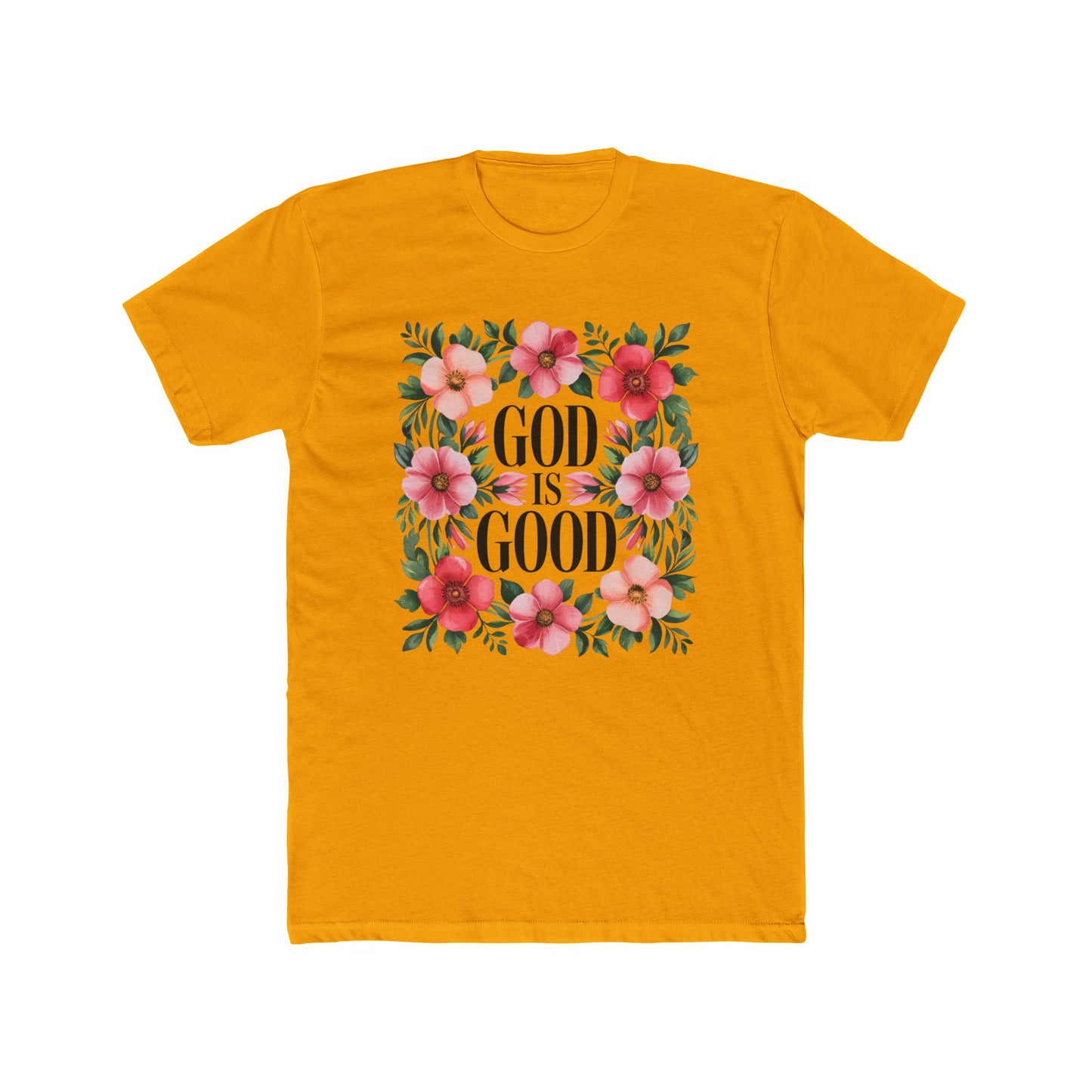 God Is Good Floral T-Shirt — Christian Faith Tee