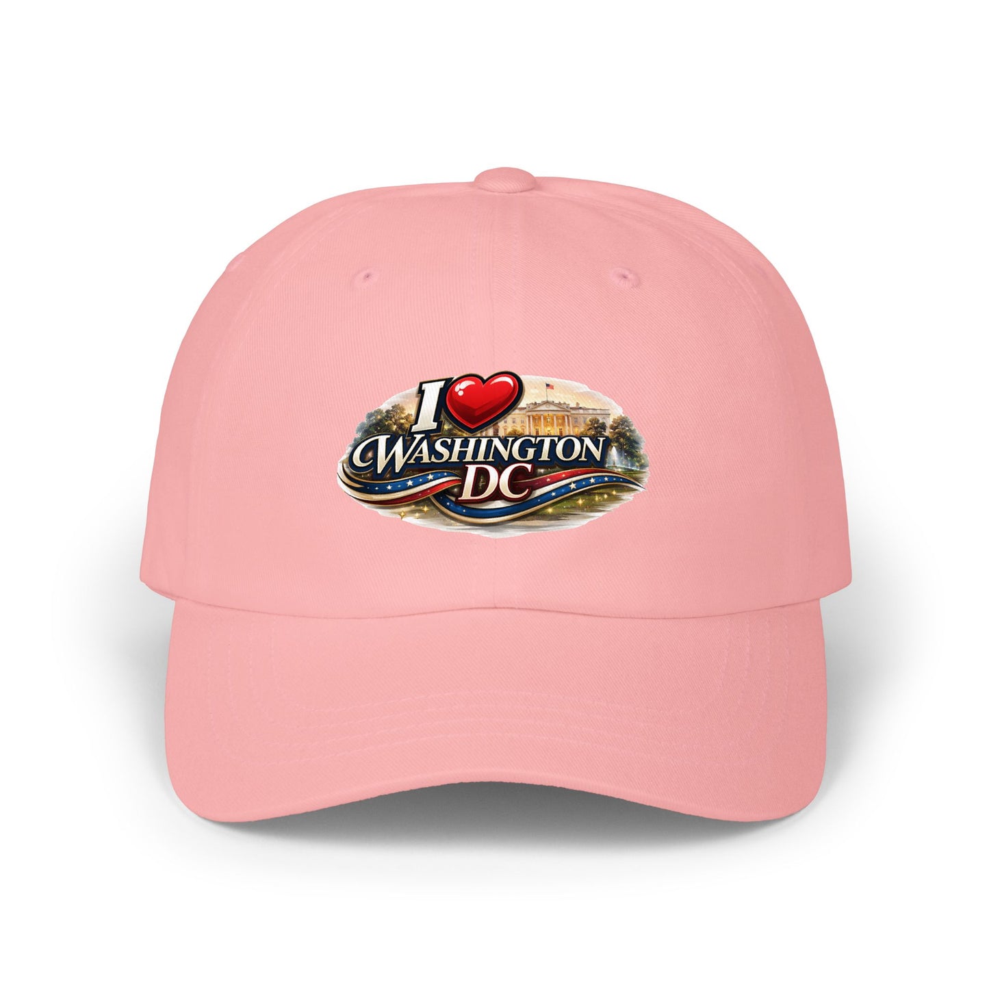 Washington DC Dad Cap – "I  Washington DC" Embroidered Travel Baseball Hat